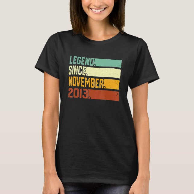 9:e födelsedagen 9:e årstidsförklaring sedan novem t shirt (Framsida)
