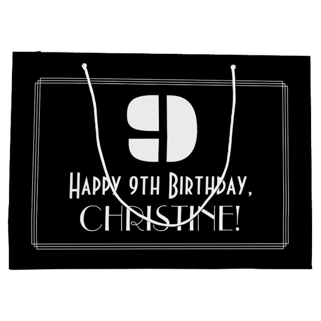 9:e födelsedagen ~ Art Deco Inspired Titta "9" + N (Baksidan)