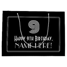 9:e födelsedagen - Art Deco Inspired Titta "9" & N