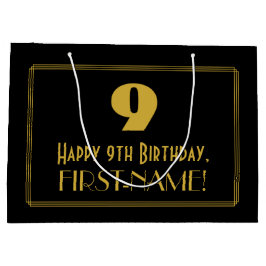 9:e födelsedagen - Art Deco Inspired Titta "9" & N