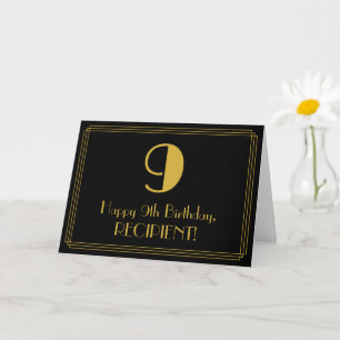 9:e födelsedagen: Art Deco Inspired Titta "9" + Na Kort