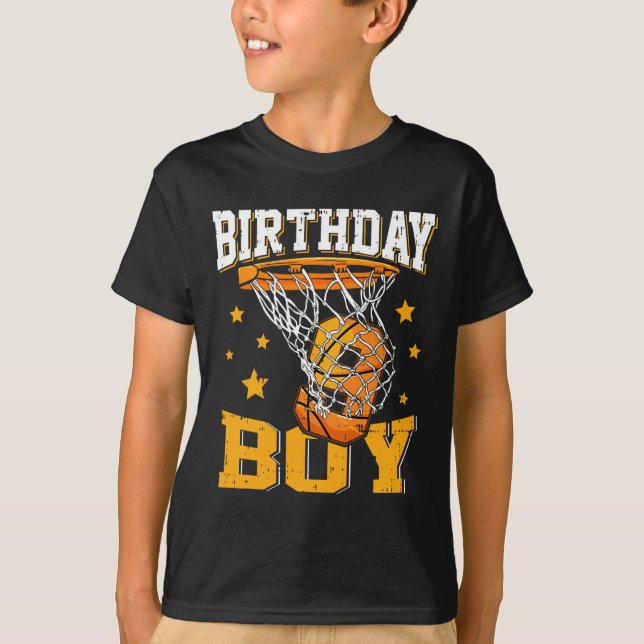 9:e födelsedagen Basketball Boy 9-åring T Shirt (Framsida)