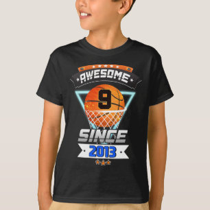 9:e födelsedagen Basketball Player 9 ÅRS Gi T Shirt
