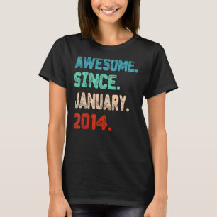 9:e födelsedagen Fantastisk sedan januari 2014 9 å T Shirt