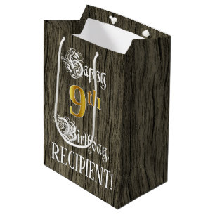 9:e födelsedagen: Faux Guld look & Faux Wood Mönst