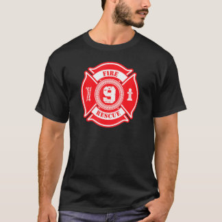 9:e födelsedagen Fireman Boy Nine Year Old Firefig T Shirt