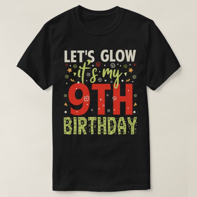 9:e födelsedagen Gift För barn Boys Girls T Shirt (Design framsida)