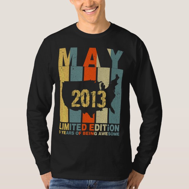 9:e födelsedagen maj 2013 9 år efter att ha varit  t shirt (Framsida)