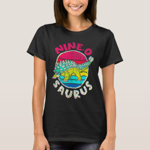 9:e födelsedagen nio O Saurus I Ankylosaurus I-fam T Shirt