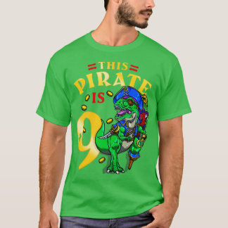 9:e födelsedagen Pirat Dinosaur 1 T Shirt