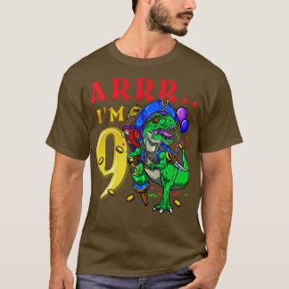 9:e födelsedagen Pirat Dinosaur T Shirt