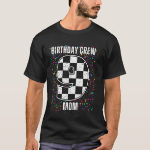 9:e födelsedagen Tävling Car Shirt, Tävla Flagga T Shirt