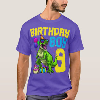9:e födelsedagen TRex Dinosaur Birthday Boy T Shirt