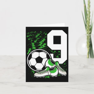 9:e födelsedagsdagen - 9 års fotbollsspelare B Kort