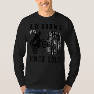 9:e Födelsedagsfesten Motocross Dirt Bike Boy Born T Shirt