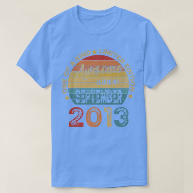 9:e födelsedagsgåvor Fantastisk sedan september 20 T Shirt (Design framsida)