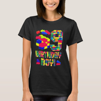 9:e födelsedagskalendern 9 år gammal block Byggnad T Shirt