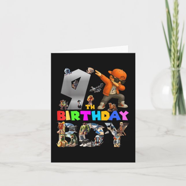 9:e födelsedagspojken Italienska Brainrot För barn Kort (Framsida)