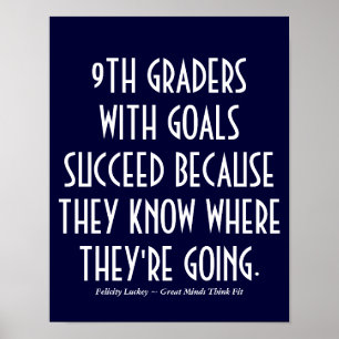 9:e graders med målskolans Poster
