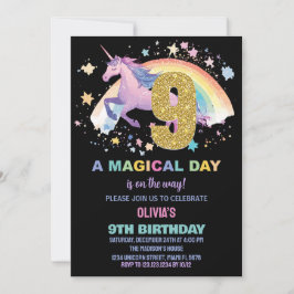 9:e inbjudan till Unicorn Birthday