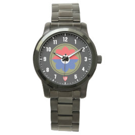 9:e infanteridivisionen Black Stainless Steel Armbandsur