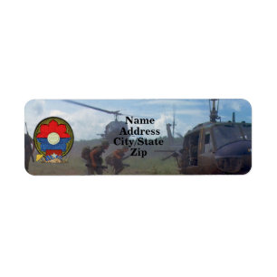 9:e Infantry Division vietnam krig veterans Returadress Etikett