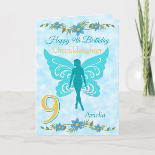 9:e mordottern Blue Fairy Birthday Kort