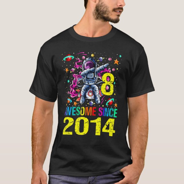 9 Fantastisk sedan 2013 Astronaut 9:e födelsedagsr T Shirt (Framsida)