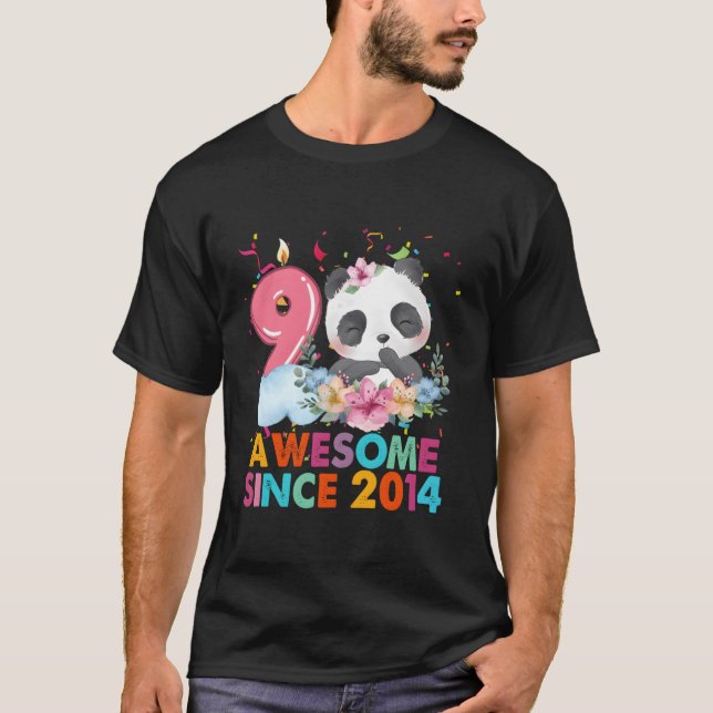 9 Fantastisk sedan 2014 Panda 9th T Shirt (Framsida)