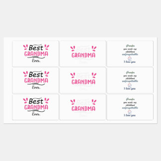 9 Farfar - och mormormorbiklister/ Bästa mormor nå Klistermärke