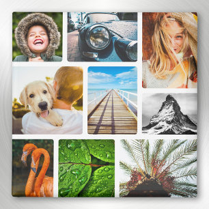 9 Fot Collage Magnet-mall vit ram Magnet