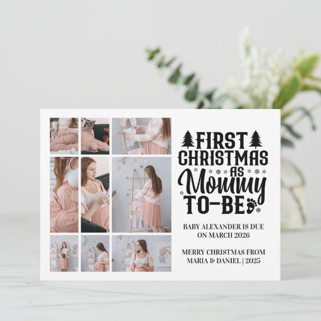 9 Foto Jul Blivande Mamma Graviditet  Julkort (Stående Fram)