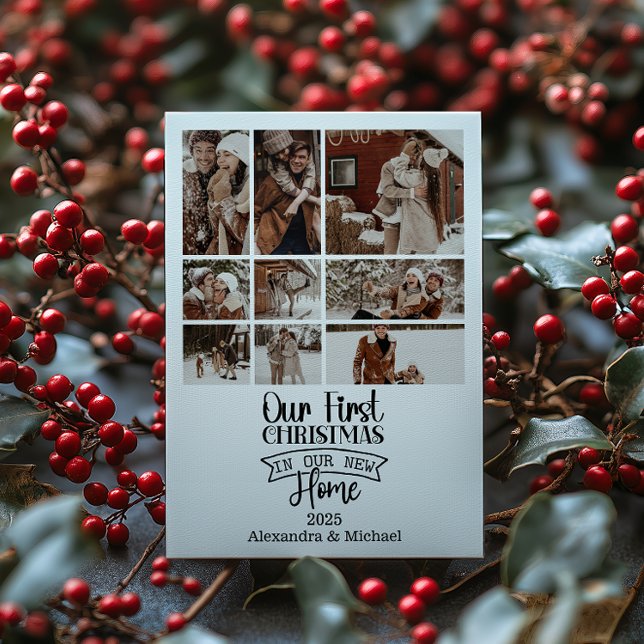 9 Foto - minimalistisk jul - första hem Julkort (Skapare uppladdad)