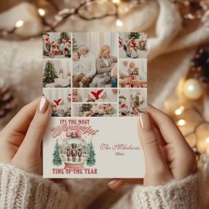 9 Foto Rosa Nutcracker jul Wonderland Glob Julkort