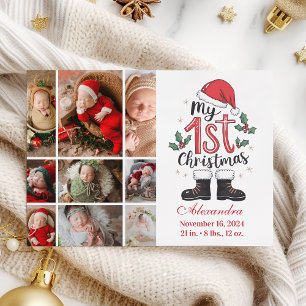 9 Fotocute Santa Baby 1:a jul Julkort