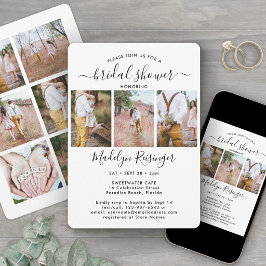 9 FotoElegant Modern Calligraphy-Möhippa Inbjudningar