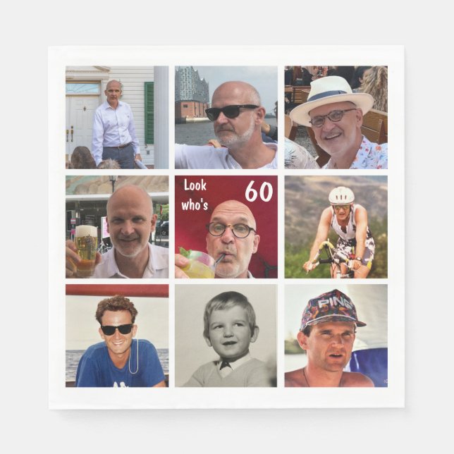 9 Fotofödelsedag Napkin Pappersservett (Framsidan)