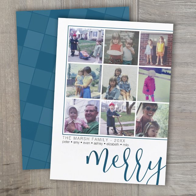 9 Fotoförskjutning - Fet skriptsammanslagning - Mö Julkort (Skapare uppladdad)