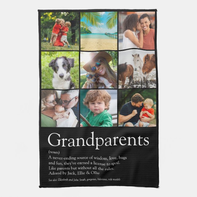 9 Fotokollage Grandparent Definition Kökshandduk (Vertikal)