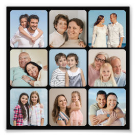 9 Fotokollage Rundade hörn Fotoutvidgning Fototryck