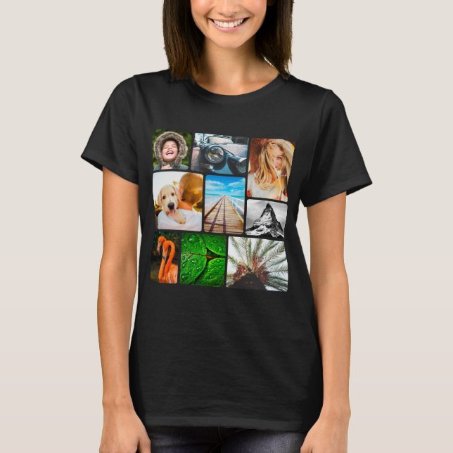 9 Fotomagringsmall rund T-Shirt (Framsida)