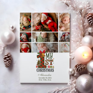 9 Fotopapper första jul Julkort