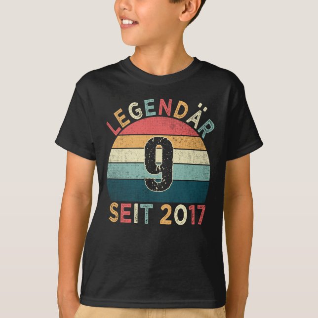 9. Geburtstag Legendär Seit 2017 Jahrgang T Shirt (Framsida)