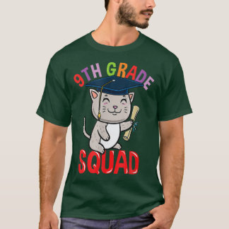 9 H Klass Square Cat Back O School T Shirt
