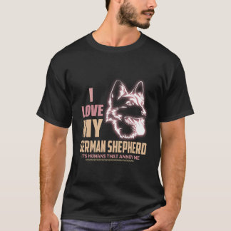 9 Jag älskar min tyska herde Det är människor som T Shirt