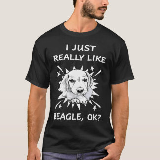 9 Jag gillar verkligen Beagle 144 T Shirt
