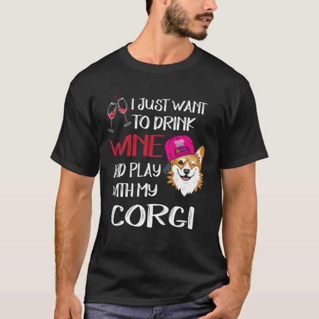 9 Jag vill bara dricka vin 146 T Shirt (Framsida)