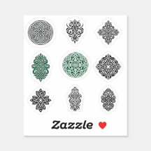 9 keltiska formgivningar, skuren vinylmärke