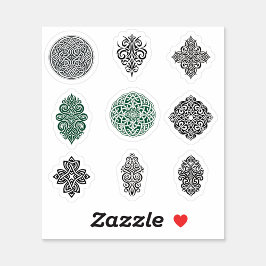 9 keltiska formgivningar, skuren vinylmärke klistermärken