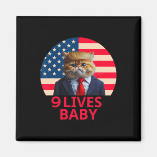 9 Liv Av Katt Trump 2024 Vinst Seger Vinnare Trump Magnet